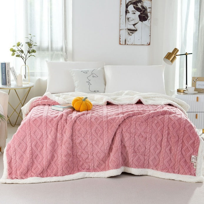 Cozy Patterned Fleece Blanket