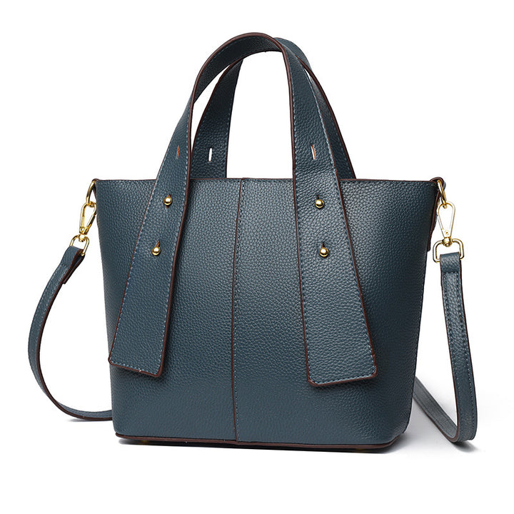 Textured Vegan Leather Multi-Pocket Tote Stornfield