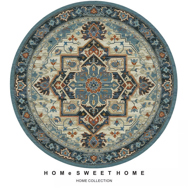 Vintage-Inspired Round Area Rug