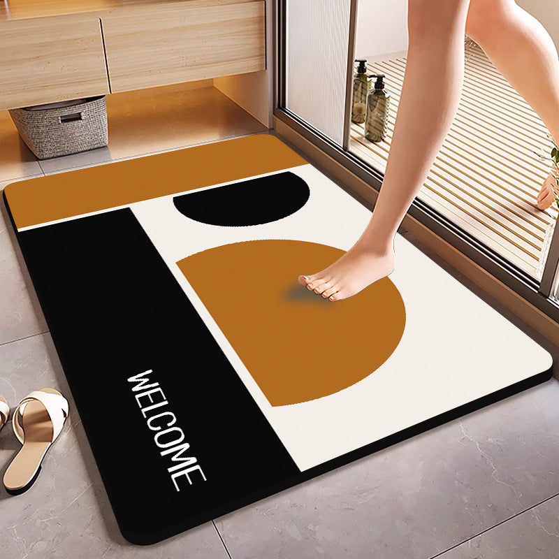 Modern Abstract Bath Mat Stornfield
