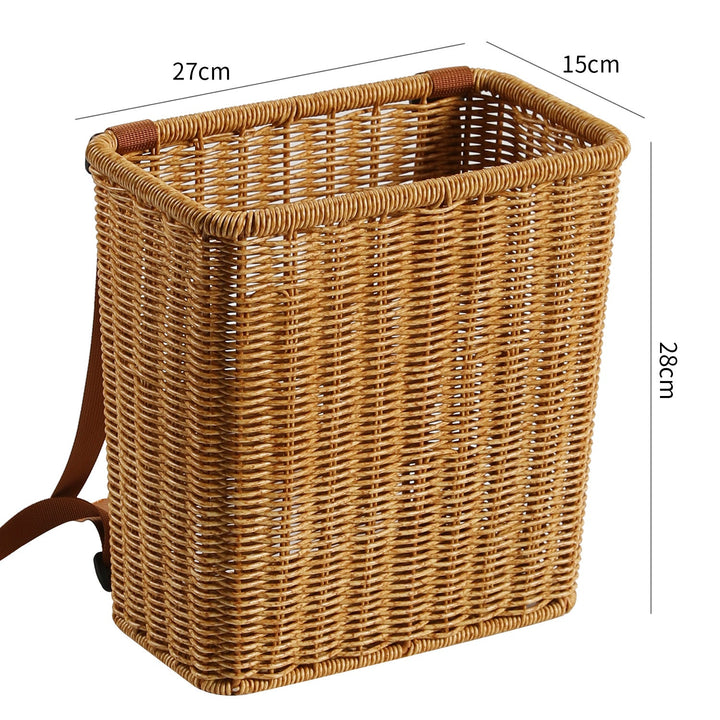 Handcrafted Wicker Storage Basket with Adjustable Strap Stornfield