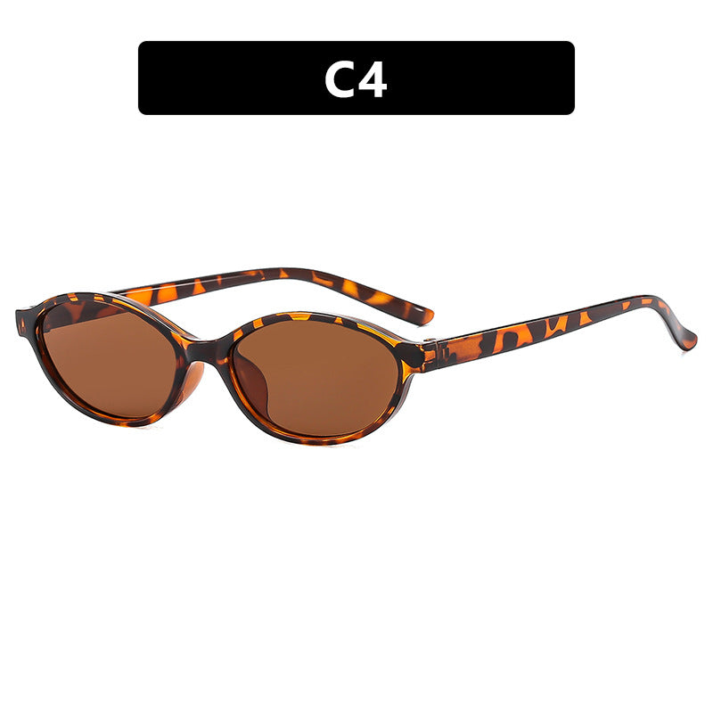 Women oval-shaped sunglasses with transparent frame and UV protection Stornfield