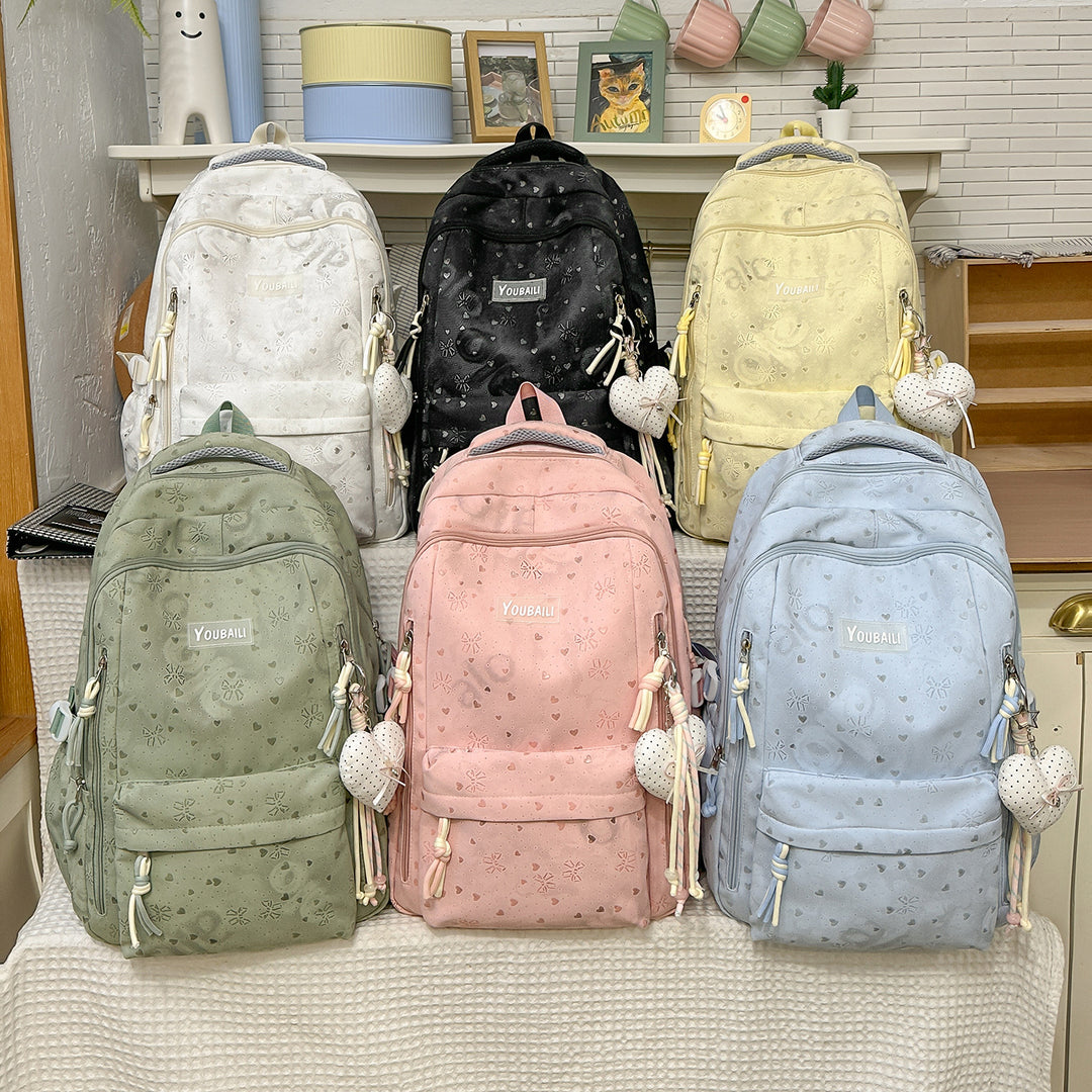 Stylish Floral-Embossed Backpack Stornfield