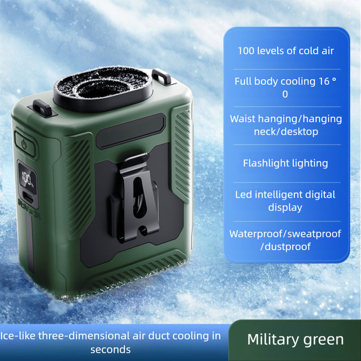 Unisex nan portable wearable rechargeable personal cooling fan with integrated flashlight and long-life lithium battery Stornfield