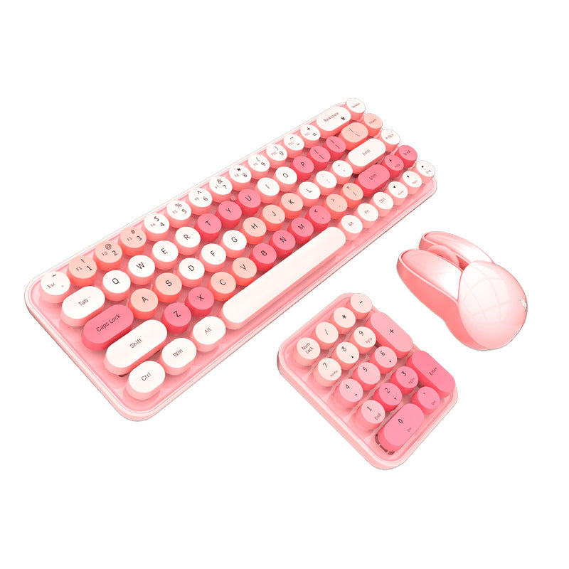 Vintage Style Wireless Keyboard and Mouse Set Stornfield