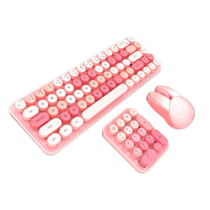Vintage Style Wireless Keyboard and Mouse Set Stornfield