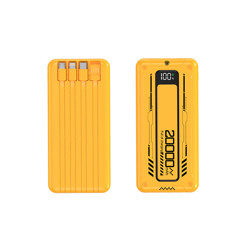 Portable power bank with integrated cable management and digital display Stornfield