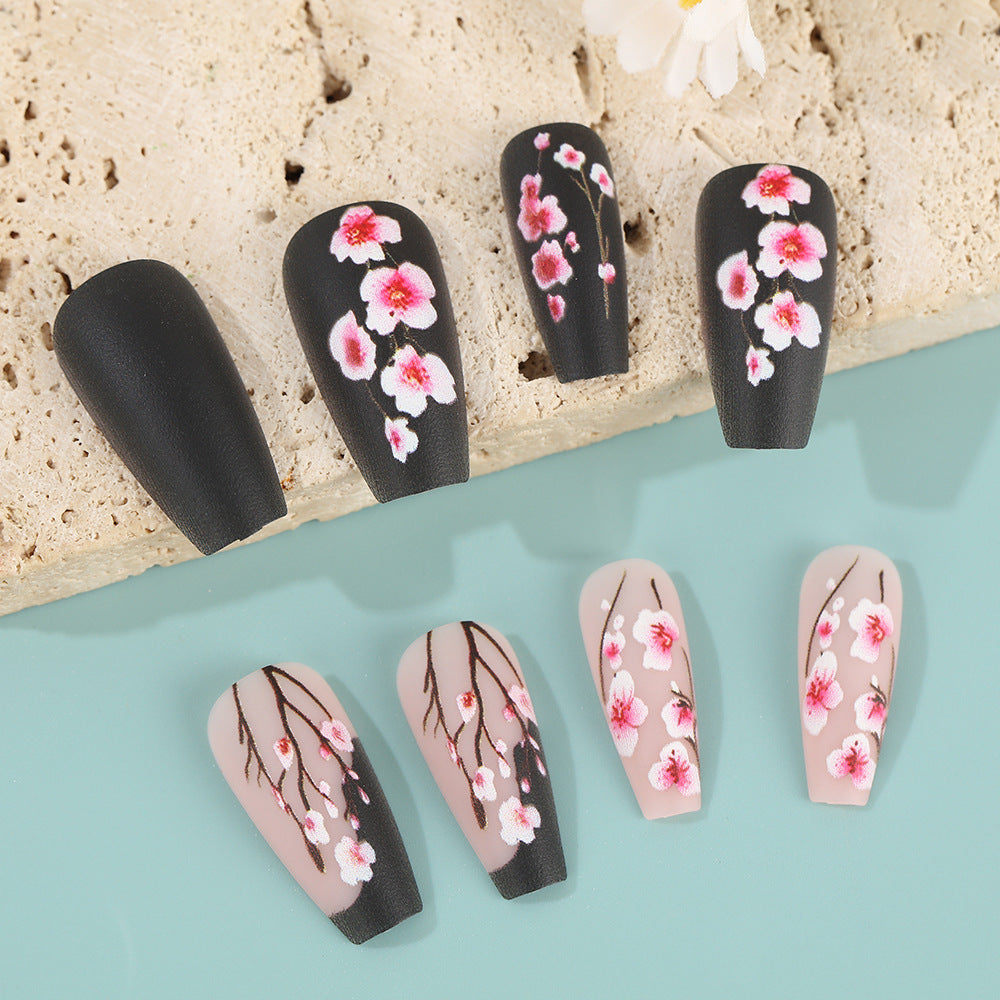 Artificial nails with timeless cherry blossom designs Stornfield