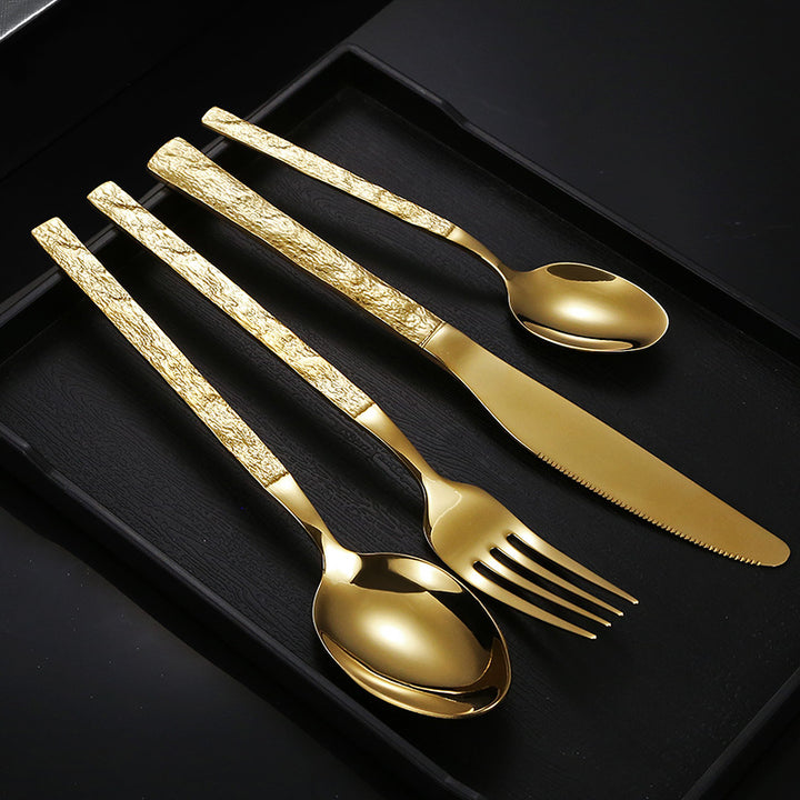 High-quality cutlery set with stylish, textured handle Stornfield