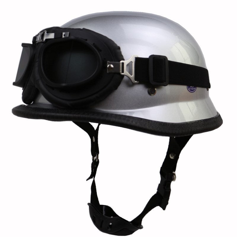 Vintage Motorcycle Helmet with Protective Goggles Stornfield