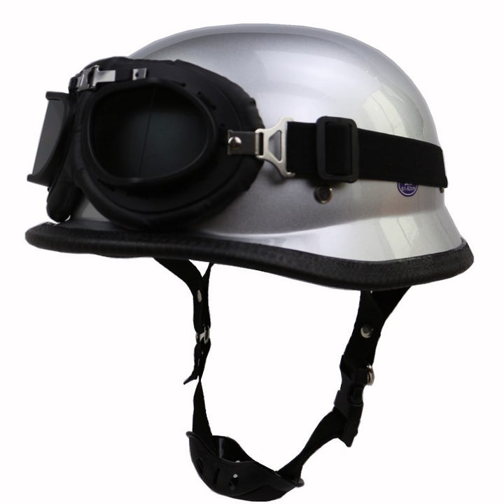 Vintage Motorcycle Helmet with Protective Goggles Stornfield