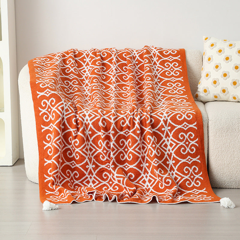 Patterned Accent Throw Blanket