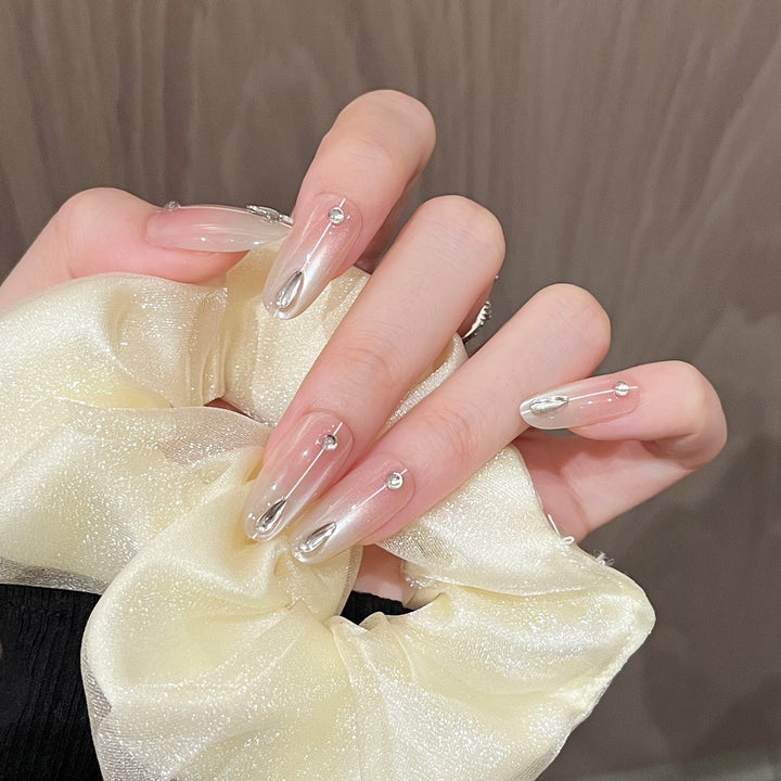 Artistic Floral-Embellished Press-On Nail Art Stornfield