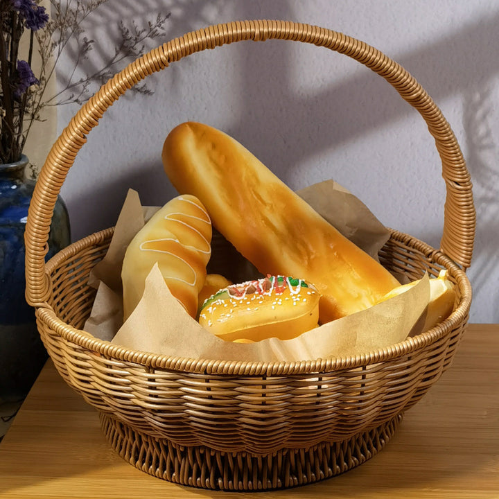 Ladies handcrafted rattan basket with handle Stornfield