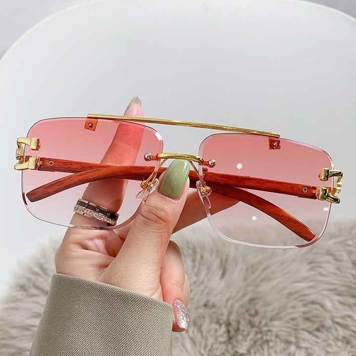 Women's Luxury Sunglasses with Wood and Metal Combination Stornfield