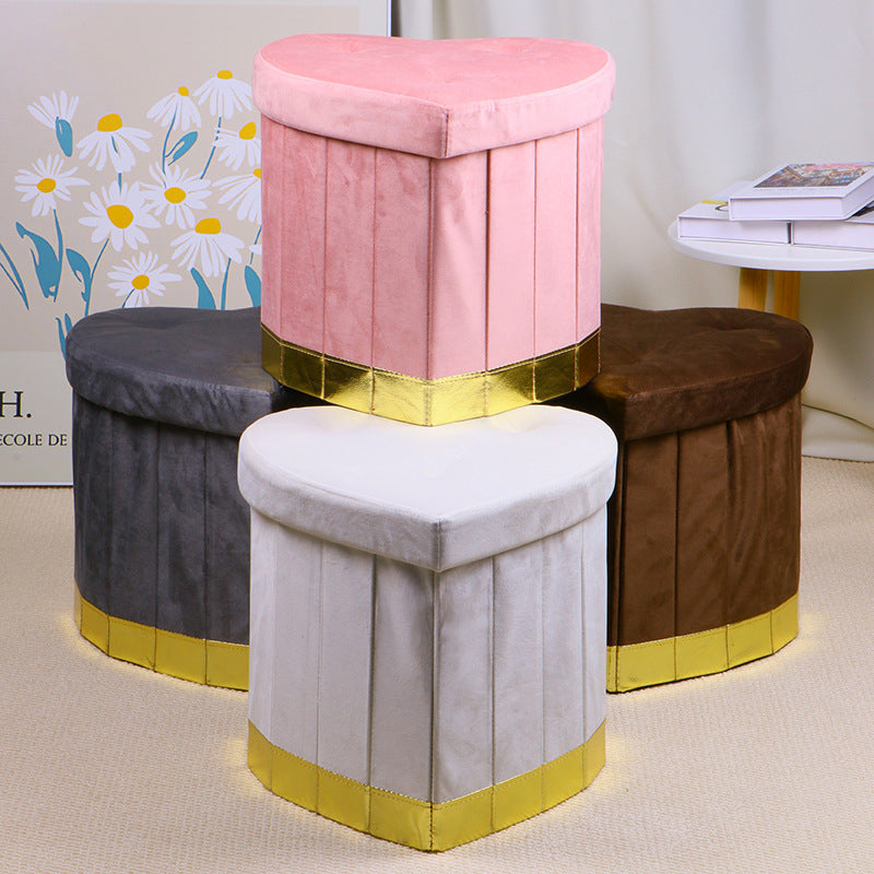 Stylish Heart-Shaped Storage Ottoman Stornfield