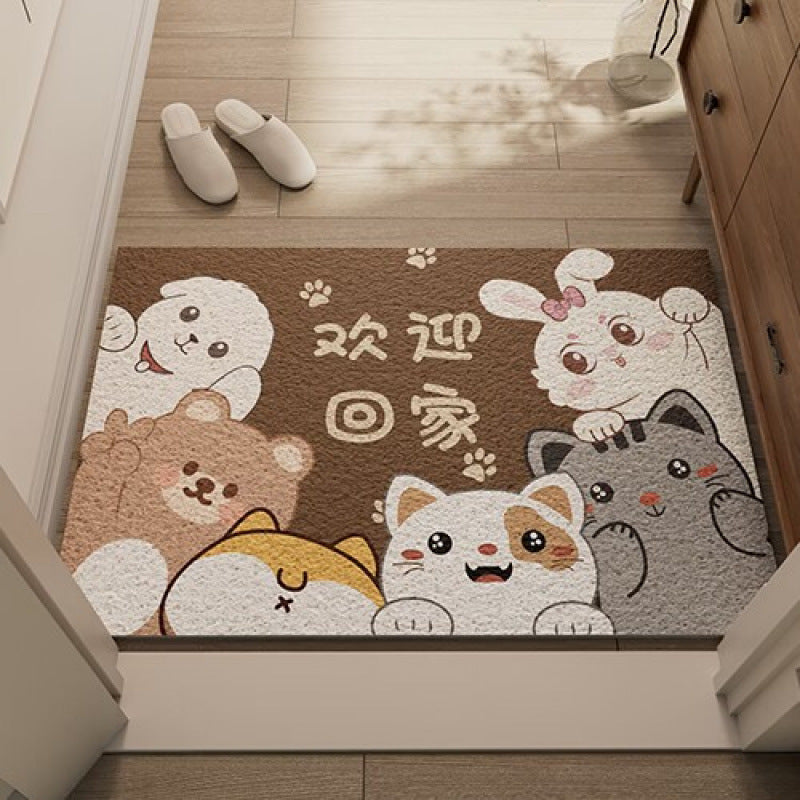Cute Puppy-Themed Welcome Mat Stornfield