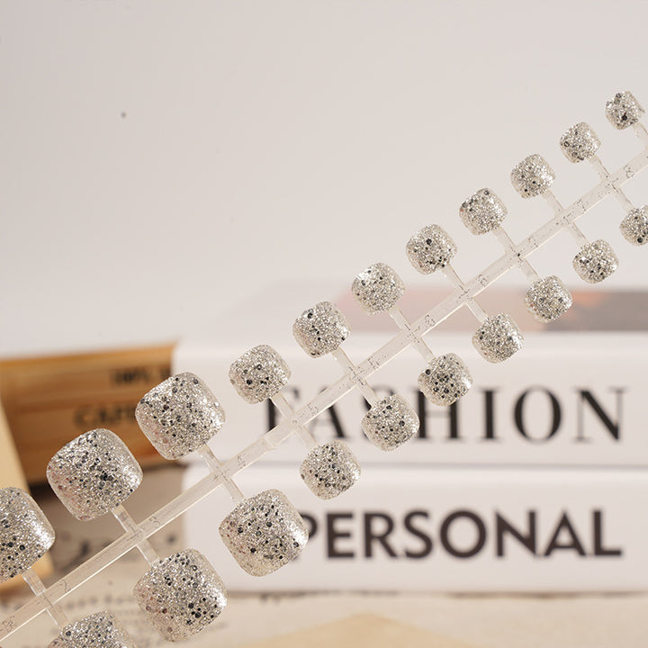 Premium Glittery Press-On Nail Kit Stornfield