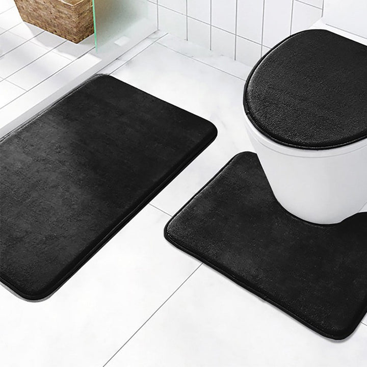 Soft Plush Bathroom Mat Set