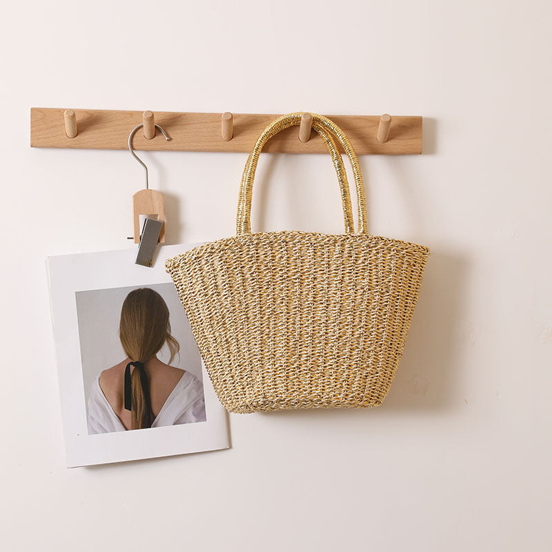 Handcrafted basket bag with sturdy handles Stornfield