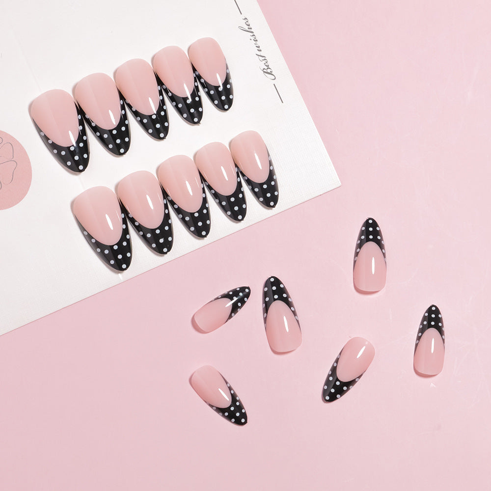 Artistic French Tip Press-On Nails Set Stornfield