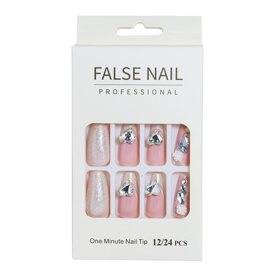 Decorative Press-On Nail Set with 3D Accents Stornfield