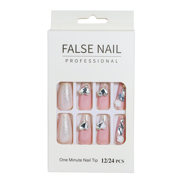 Decorative Press-On Nail Set with 3D Accents Stornfield