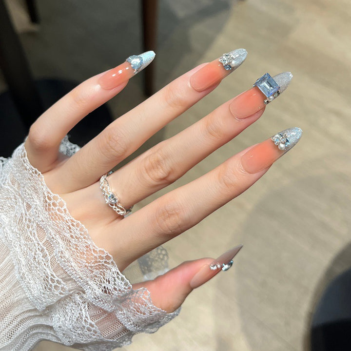 Crystal-Embellished Nail Art Extensions Stornfield