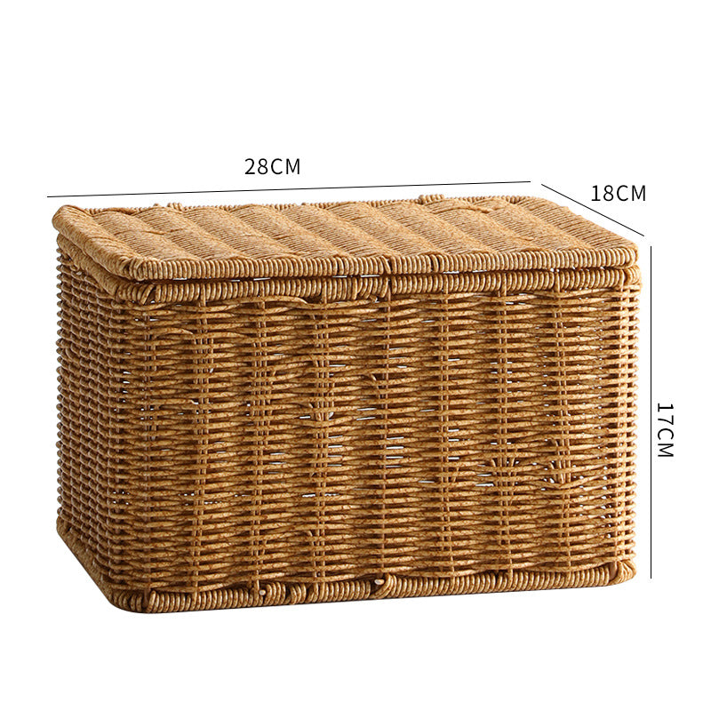 Handcrafted Rectangular Wicker Storage Box Stornfield