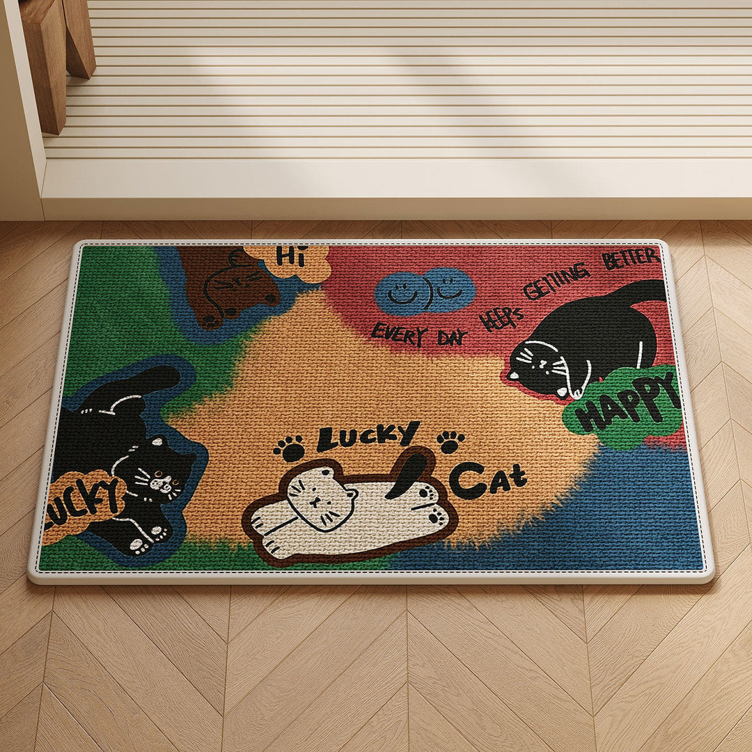 Playful Cartoon-Themed Indoor Mat