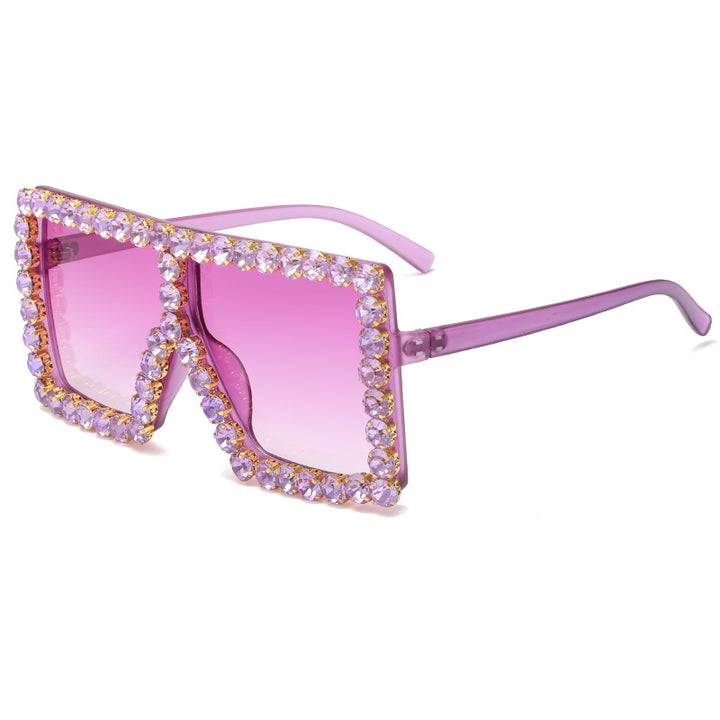 Women's striking square sunglasses with sparkling appliques Stornfield