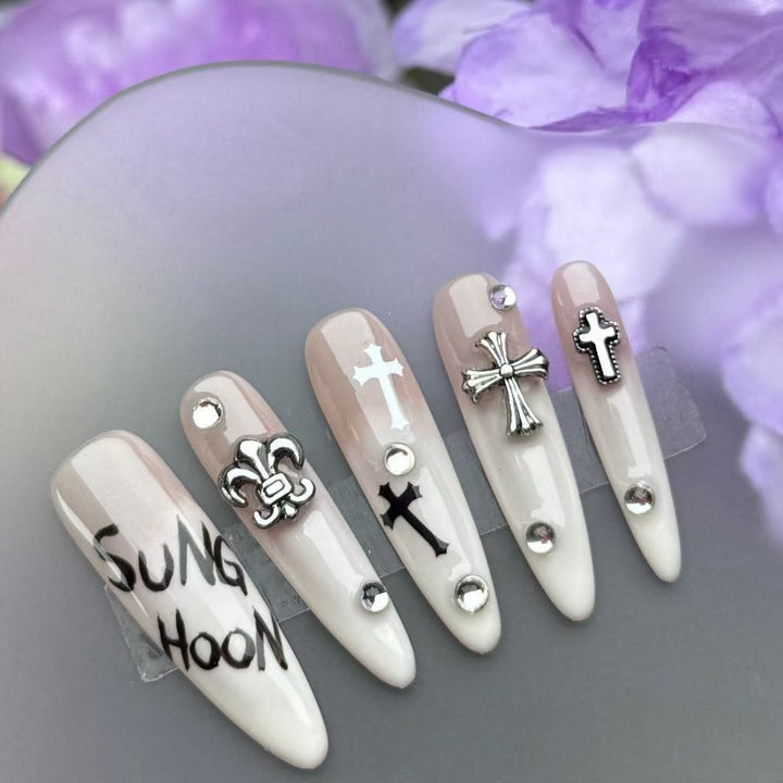 Artistic Heart Pattern Nail Art Extensions Stornfield