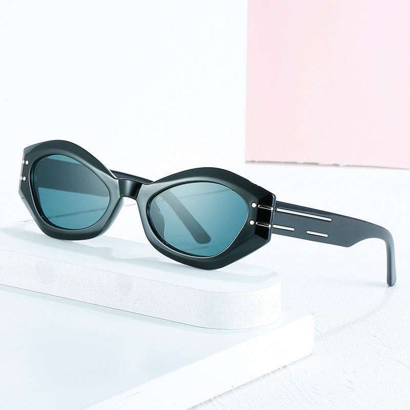 Ladies stylish designer sunglasses with unique frame construction Stornfield