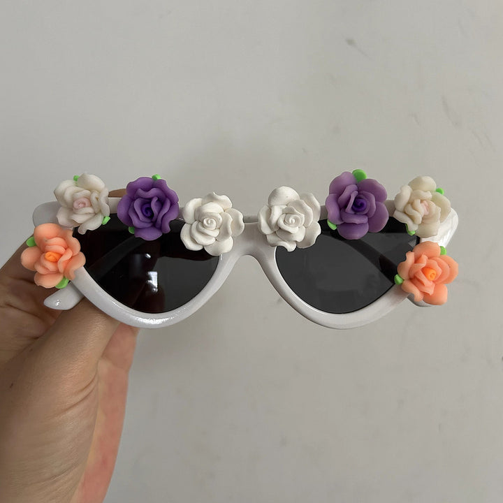 Women Cat-Eye Sunglasses with Floral Decor Stornfield