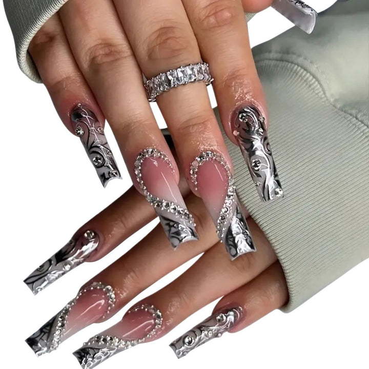 Artificial nails with modern night motif Stornfield