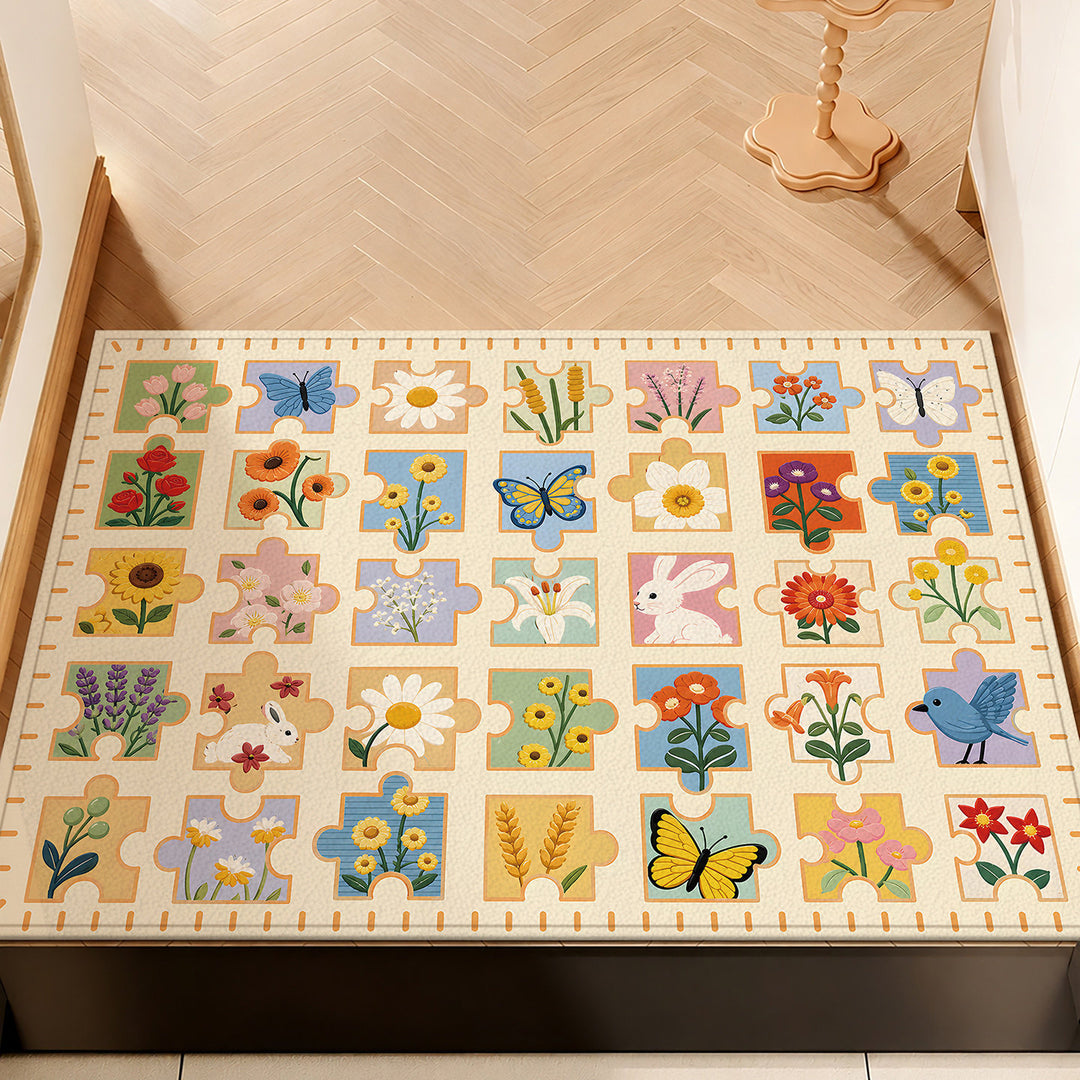 Whimsical Character Design Floor Mat
