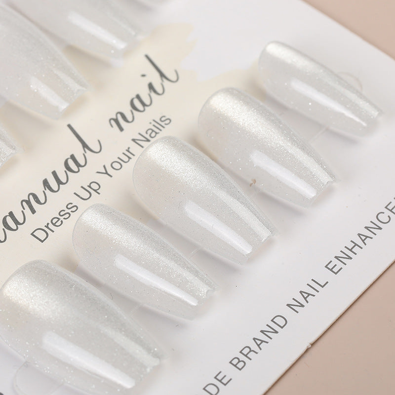 Iridescent Press-On Nail Set with Glitter Finish Stornfield