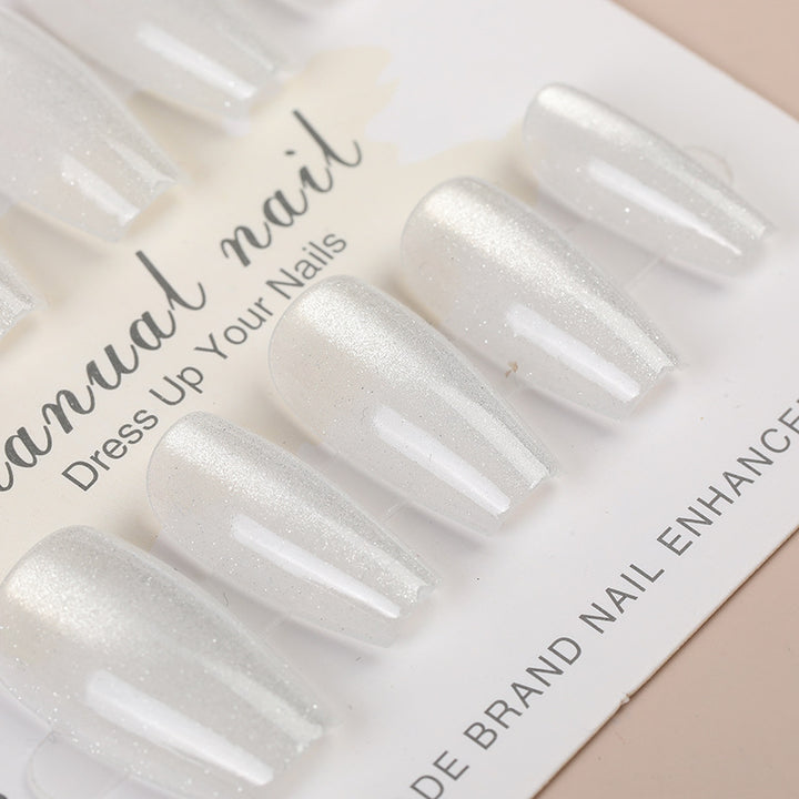 Iridescent Press-On Nail Set with Glitter Finish Stornfield