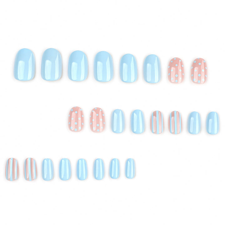 Creative Nail Art with Dots and Stripes Stornfield