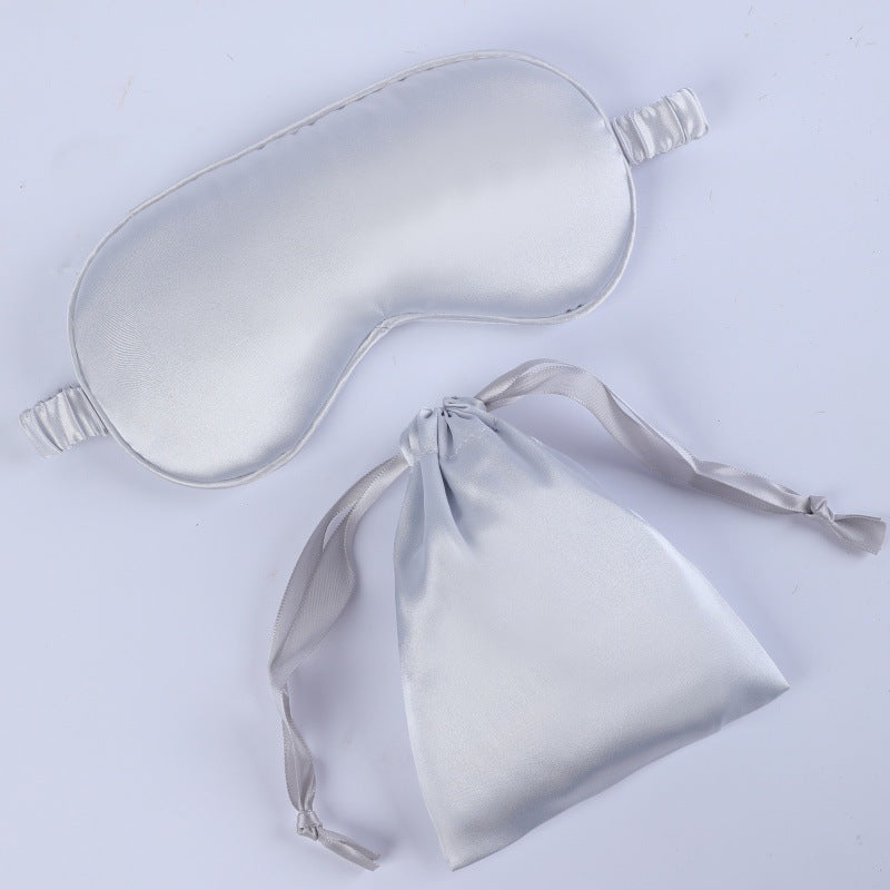 Women's nano silk sleep mask with padded eye area, adjustable elastic band, and storage pouch Stornfield