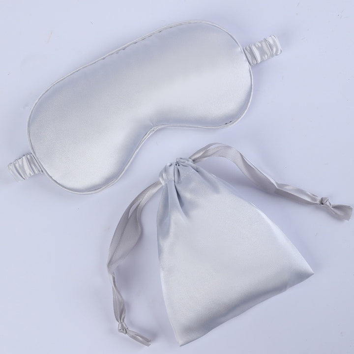 Women's nano silk sleep mask with padded eye area, adjustable elastic band, and storage pouch Stornfield