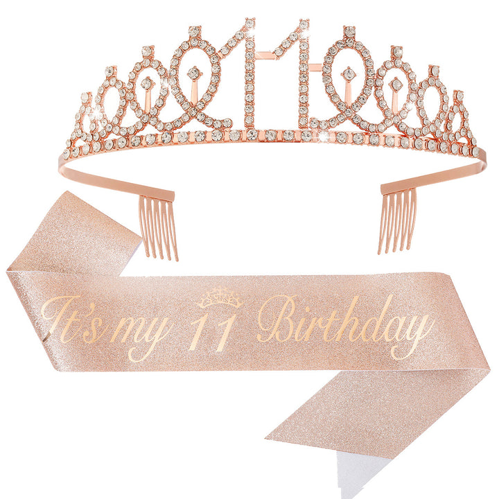 Ladies Crystal Princess Crown with 30 & Fabulous lettering Stornfield