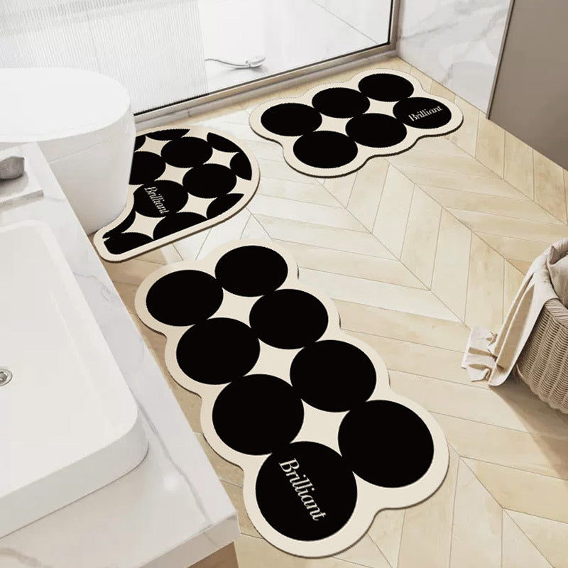 Unique Bubble Design Bath Mat Set