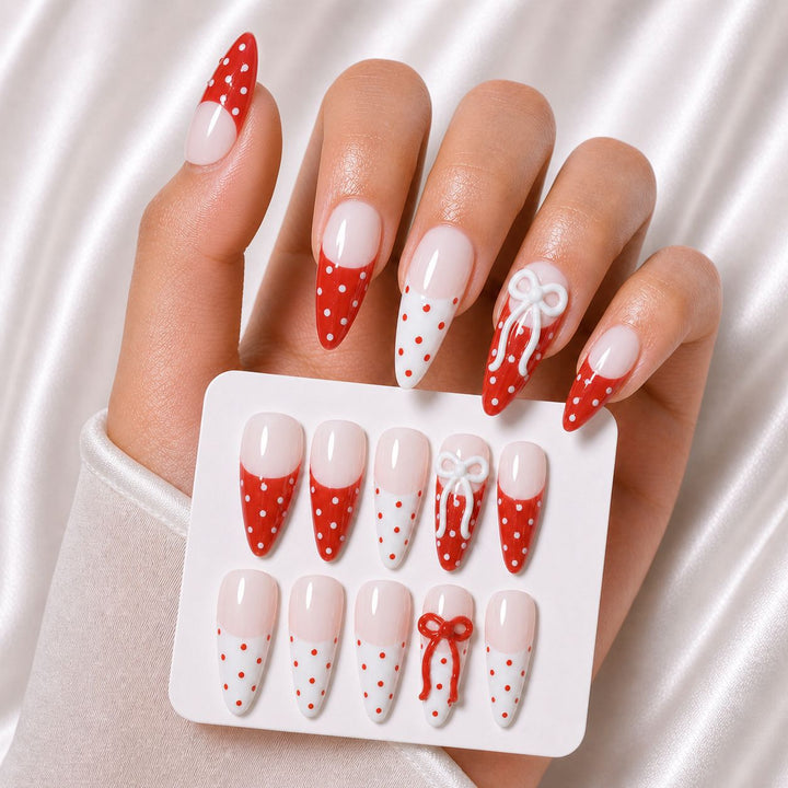 Premium Artistic Polka Dot Press-On Nail Set Stornfield