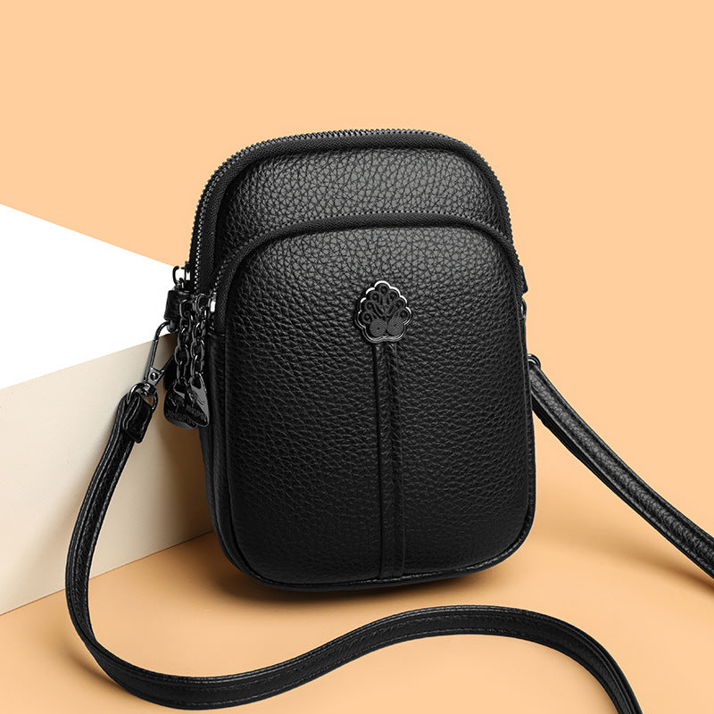 Compact Leather Crossbody Bag