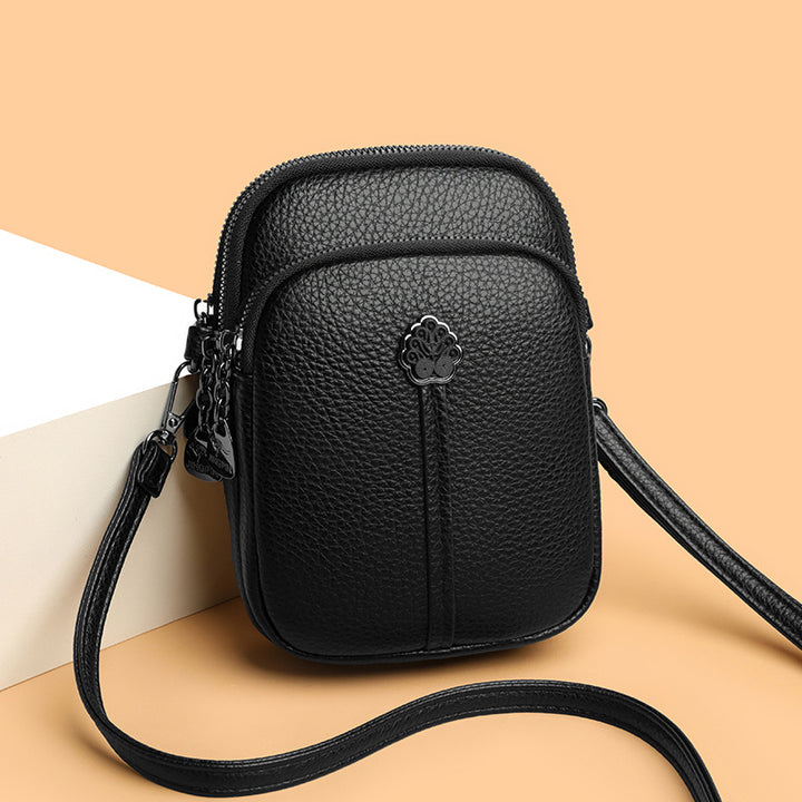 Compact Leather Crossbody Bag