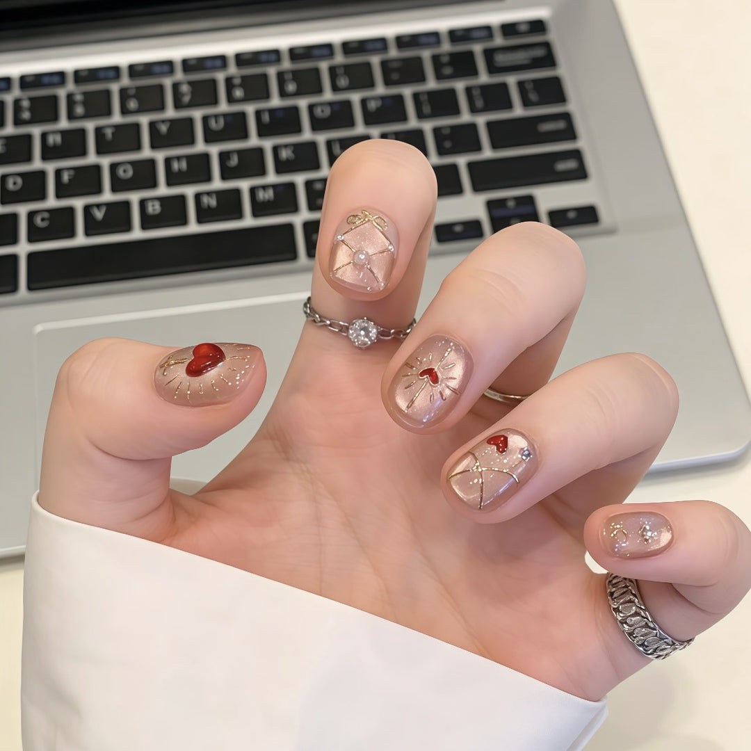 Decorative Acrylic Press-On Nail Design Set