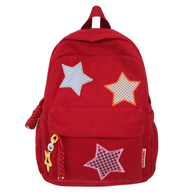 Casual Star-Embellished School Backpack Stornfield