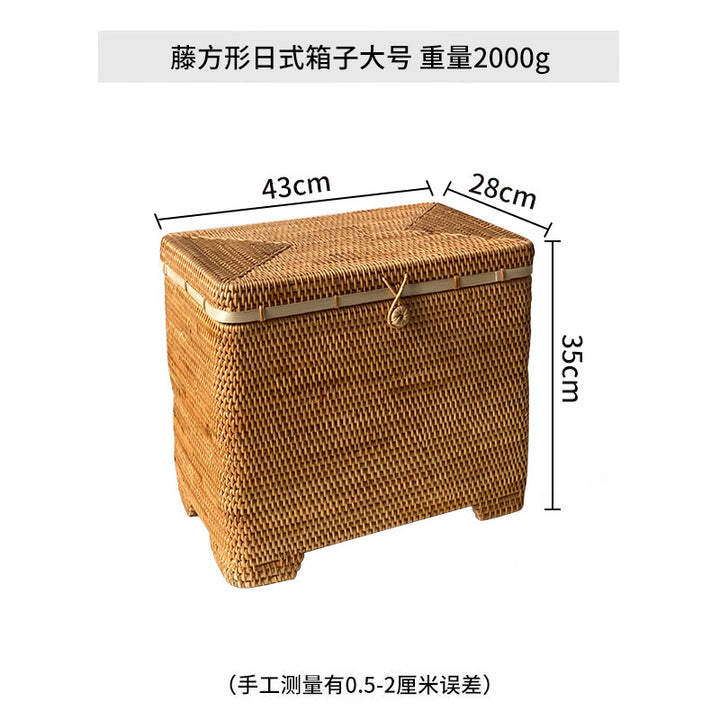 Ladies stylish storage box made of woven natural material Stornfield
