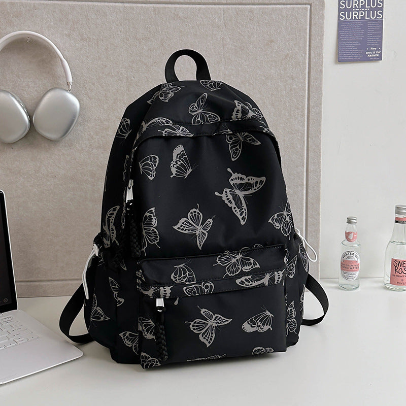 Elegant Butterfly Print Backpack Stornfield